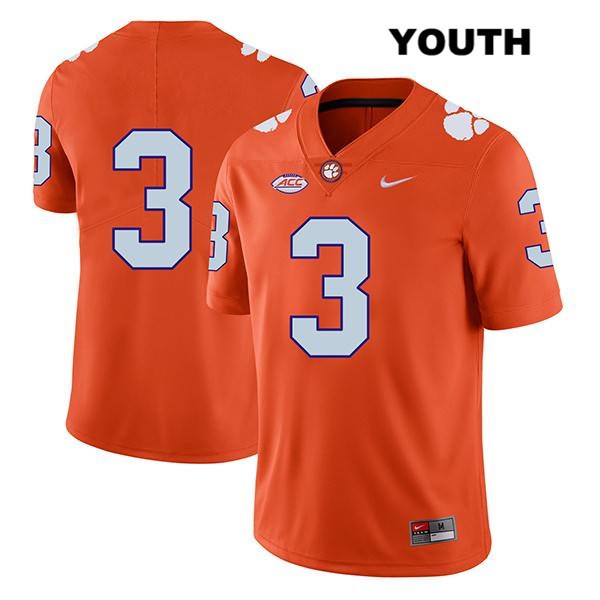 Youth Clemson Tigers #3 Xavier Thomas Stitched Orange Legend Authentic Nike No Name NCAA College Football Jersey FVP5846UO